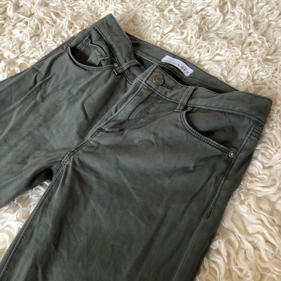LOFT Olive Green Pants - Picture 1 of 5